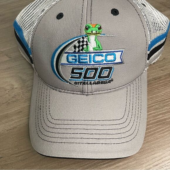 NWT NASCAR Geico 500 Gray Cap adjustable new - Picture 3 of 11
